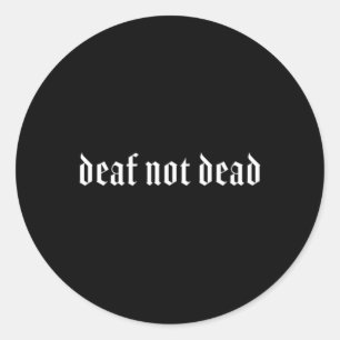 Deaf Asl Hand Gesture Deaf Hearing Loss Awareness Classic Round Sticker