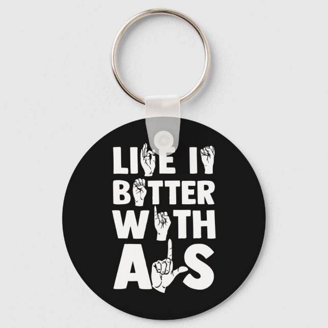 Deaf Awareness And Sign Language 2  Keychain (Front)