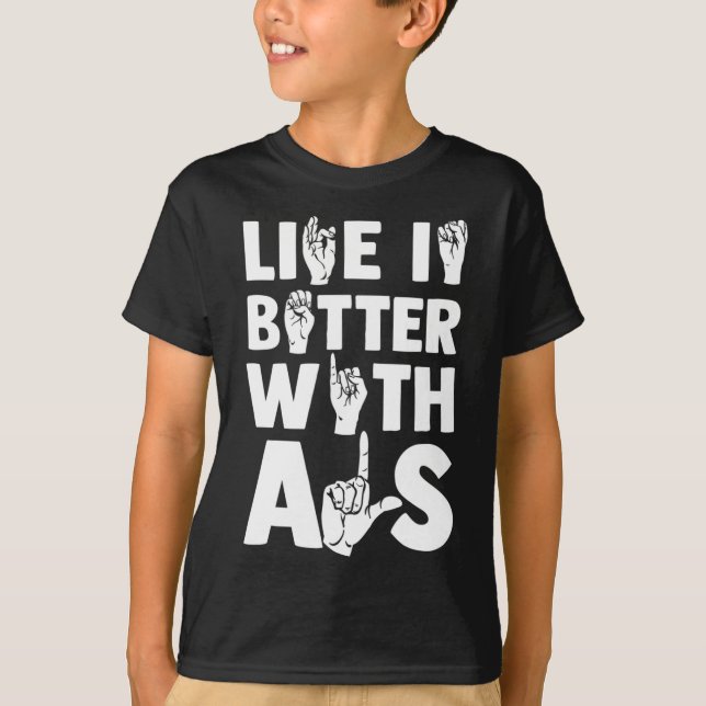 Deaf Awareness And Sign Language 2  T-Shirt (Front)