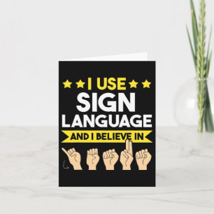 Deaf Awareness And Sign Language Card