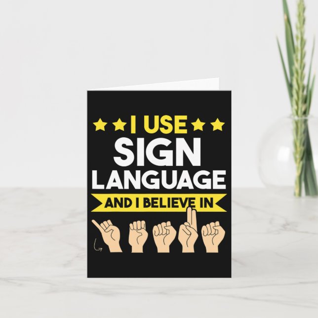 Deaf Awareness And Sign Language  Card (Front)