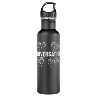 Deaf Awareness ASL Sign Language American Sign Lan 710 Ml Water Bottle