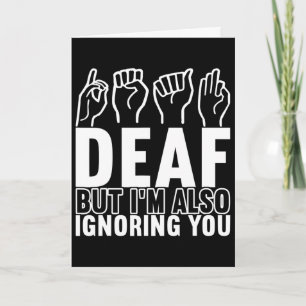 Deaf Awareness Asl Sign Language American Sign Lan Card