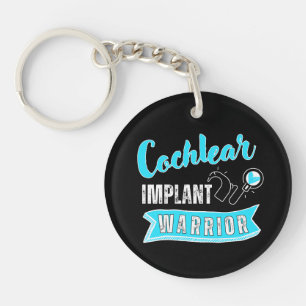 Deaf Awareness - Cochlear Implant Warrior  Keychain