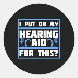 Deaf Awareness Hearing Aid Implant Asl Classic Round Sticker