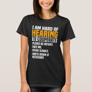 Deaf Awareness Hearing Aid Implant ASL Cooperate P T-Shirt