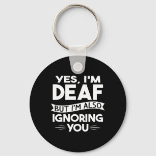 Deaf Awareness Hearing Loss Deaf Culture And Sign Keychain