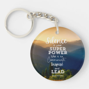 Deaf Awareness Inspirational Keychain