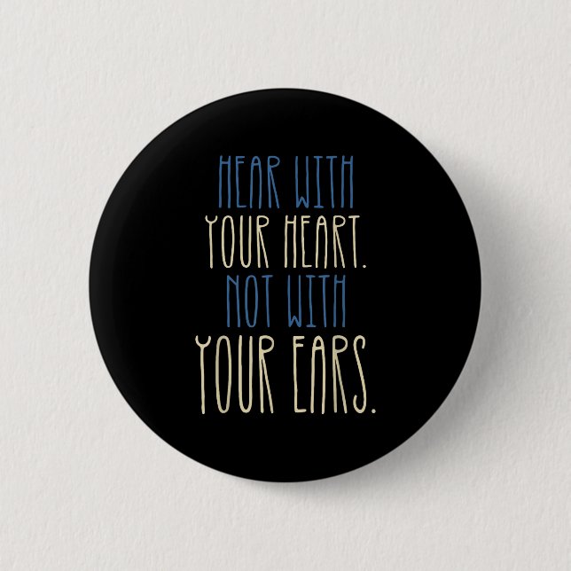 Deaf Awareness Language Deafness Disability Deaf P 2 Inch Round Button (Front)