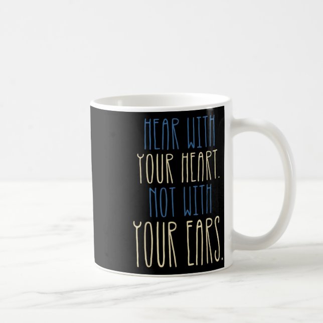 Deaf Awareness Language Deafness Disability Deaf P Coffee Mug (Right)