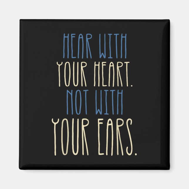 Deaf Awareness Language Deafness Disability Deaf P Magnet (Front)