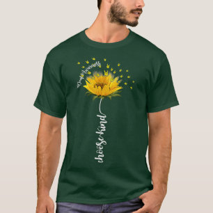 Deaf Awareness Sunflower Choose Kind Yellow Asl T-Shirt