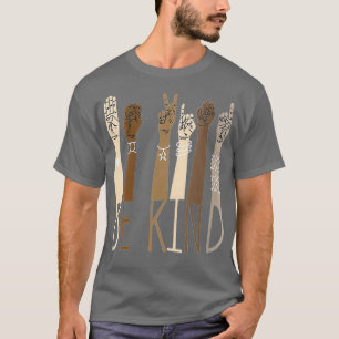 Deaf Be Kind Sign Language Hand Talking Teachers I T-Shirt