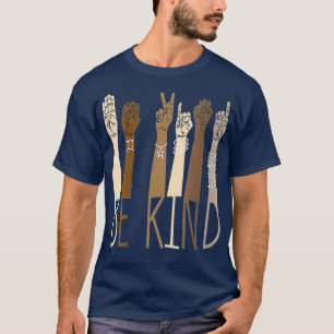 Deaf Be Kind Sign Language Hand Talking Teachers T-Shirt
