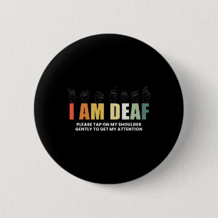 Deaf Deaf-mute Sign-language  2 Inch Round Button