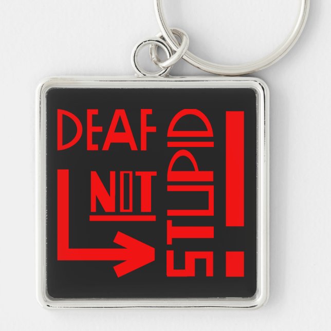 Deaf Disability Awareness Keychain (Front)