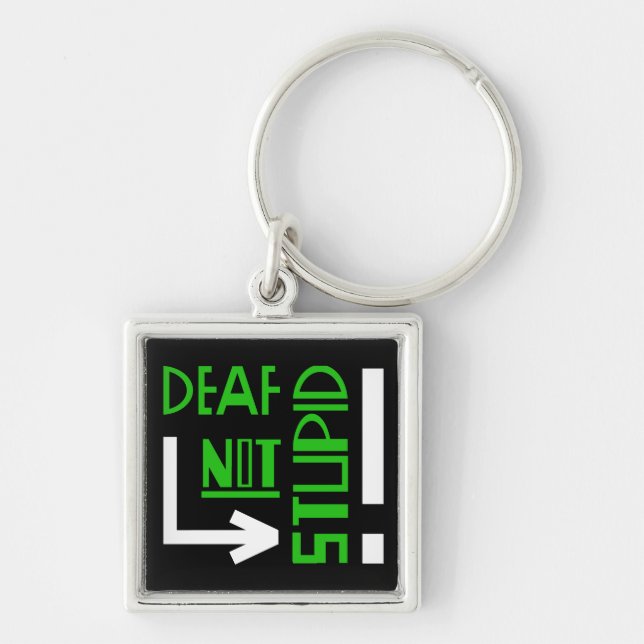Deaf Disability Awareness Keychain (Front)