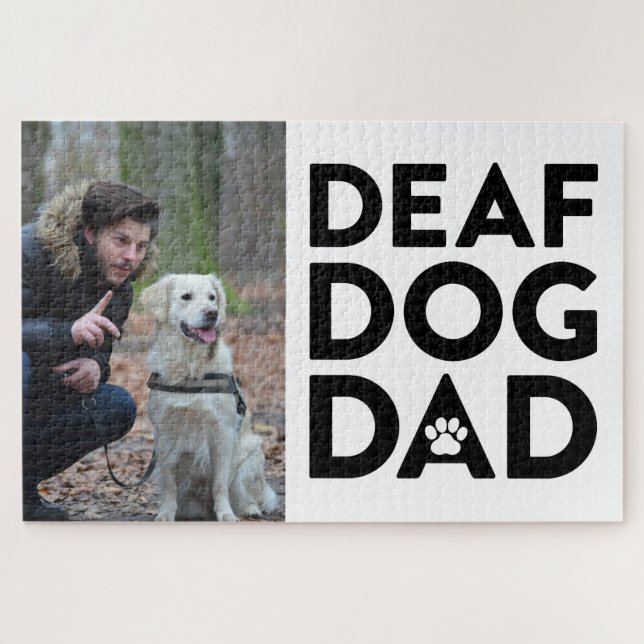 Deaf Dog Dad Jigsaw Puzzle (Horizontal)