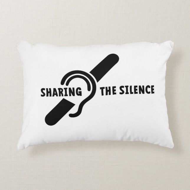 Deaf, hearing impaired, deafness, gestures of lang accent pillow (Front)