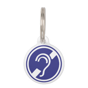 Deaf, hearing impaired, deafness, hearing loss sig pet tag