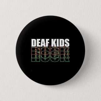 Deaf Kid Sign Language  2 Inch Round Button