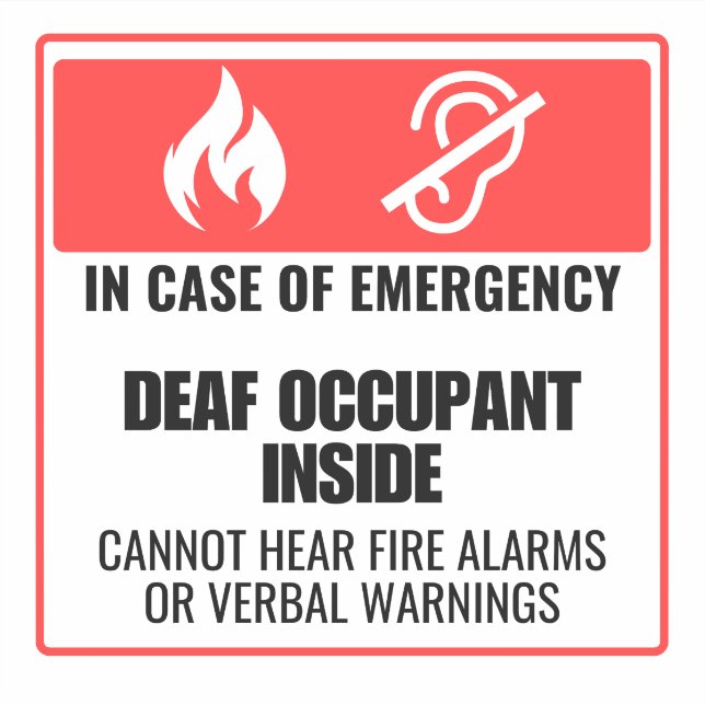 Deaf Occupant Emergency Warning (Front)