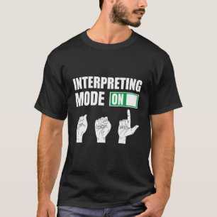 Deaf Pride ASL Hand Gesture Hearing Aid Hand Sign T-Shirt