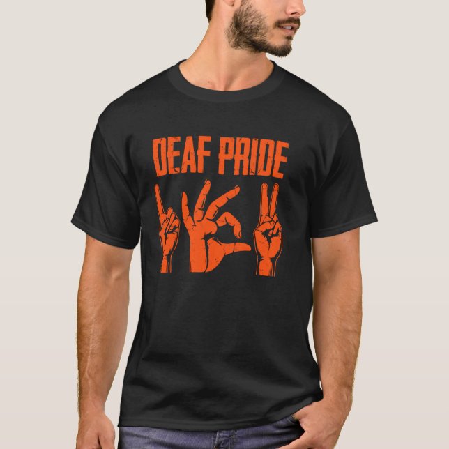 Deaf Pride Sign Language T-Shirt (Front)