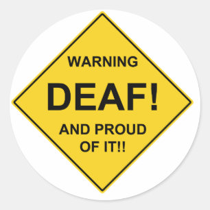 Deaf Proud Classic Round Sticker
