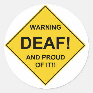 Deaf Proud Classic Round Sticker