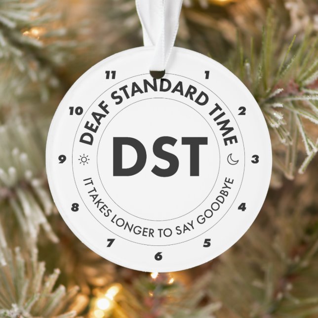 Deaf Standard Time Ornament (Tree)