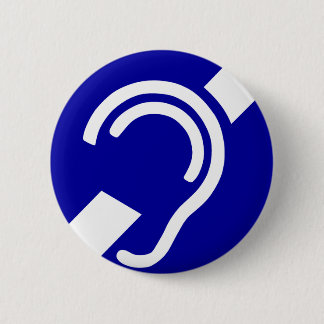 Deaf Symbol 2 Inch Round Button