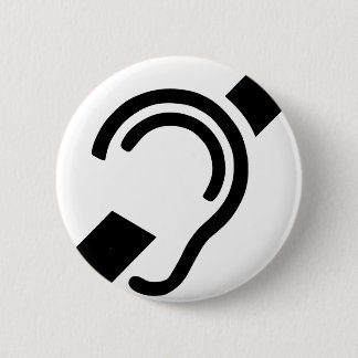 Deaf Symbol 2 Inch Round Button