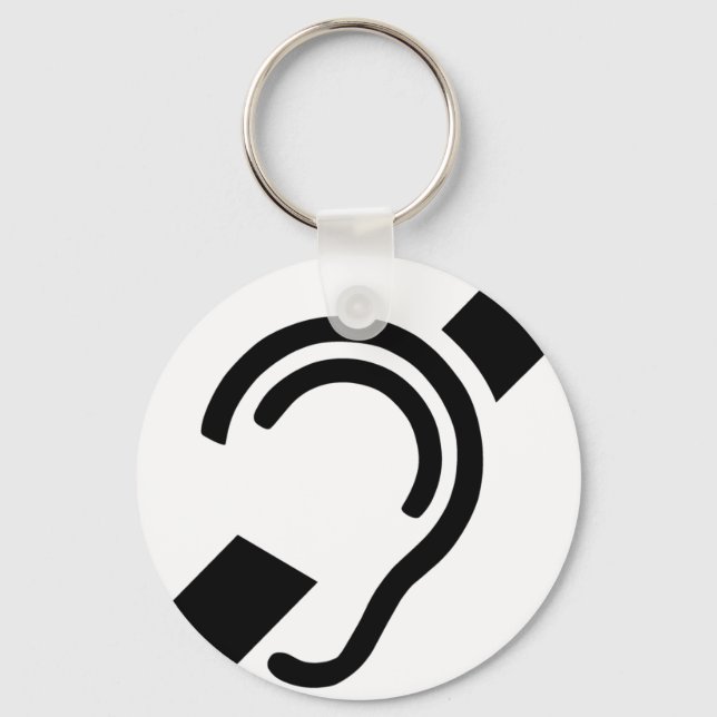 Deaf Symbol Keychain (Front)