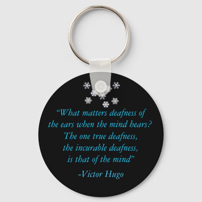 "Deafness of the Mind"  Keychain (Front)