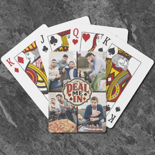 Deal me in Vintage Friends game night photo Playing Cards