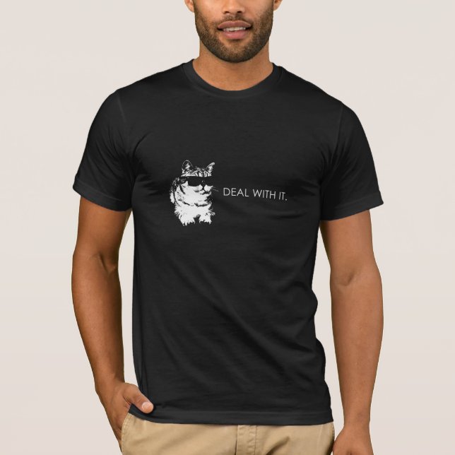 Deal With It Cat T-Shirt (Front)