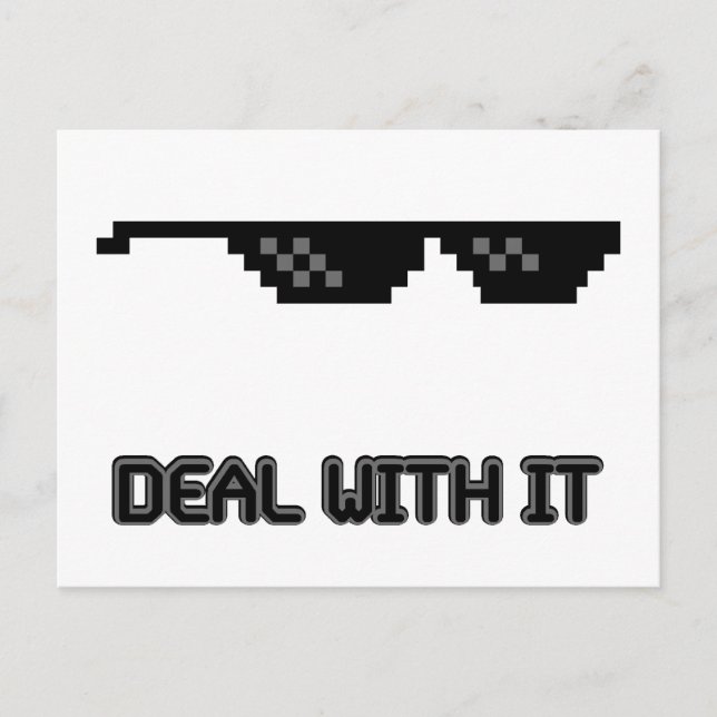 Deal With It Sunglasses Postcard (Front)