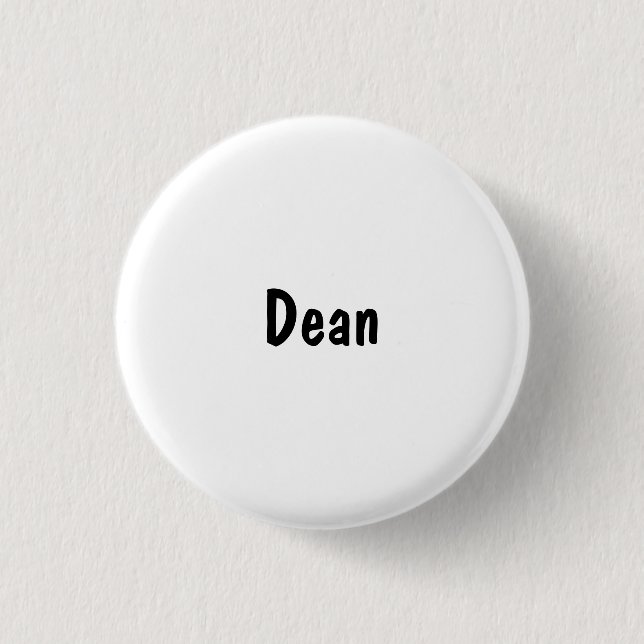Dean 1 Inch Round Button (Front)