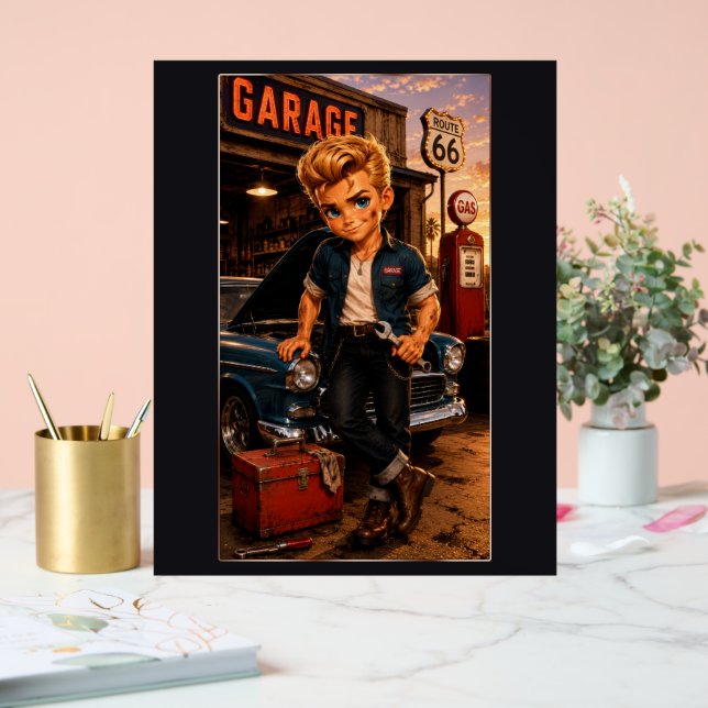 Dean Chibi Rockabilly Acrylic Sign (Wedding)