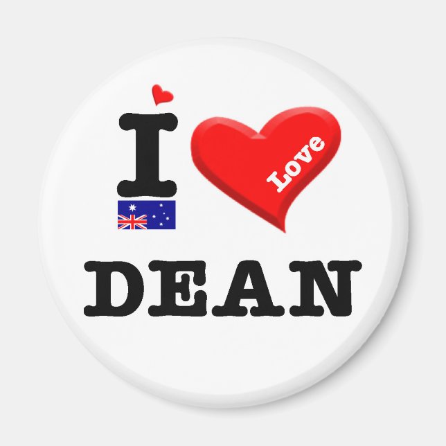 DEAN - I Love Magnet (Front)