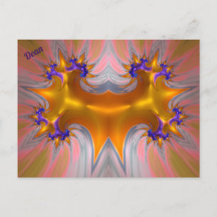 DEAN ~ JESTER ~ 3D Fractal Design Pattern ~  Postcard