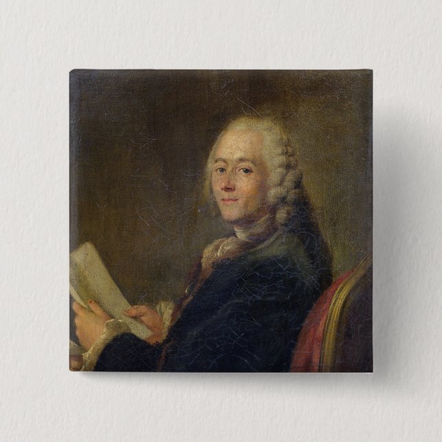 dean le Rond d'Alembert 2 Inch Square Button (Front)