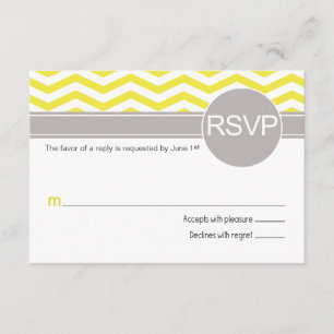 Deandra Chic Chevron RSVP   jaune