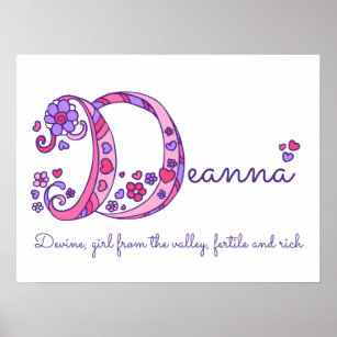 Deanna initial D doodle art name meaning Poster