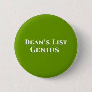 Dean's List Genius Gifts 2 Inch Round Button