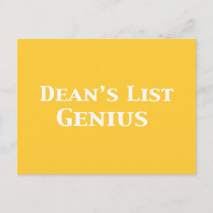 Dean's List Genius Gifts Postcard