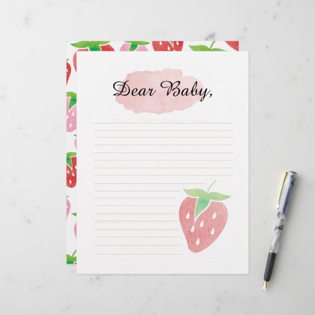 Dear Baby Berry First Time capsule letter Letterhe Letterhead (Front/Back In Situ)