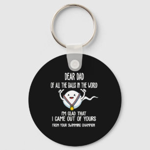 Dear Dad Of All The In The World I'm Glad Fathers Keychain