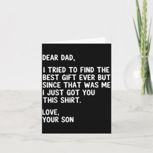 Dear Dad Quote Funny Sarcastic Humour Joke From So Card
